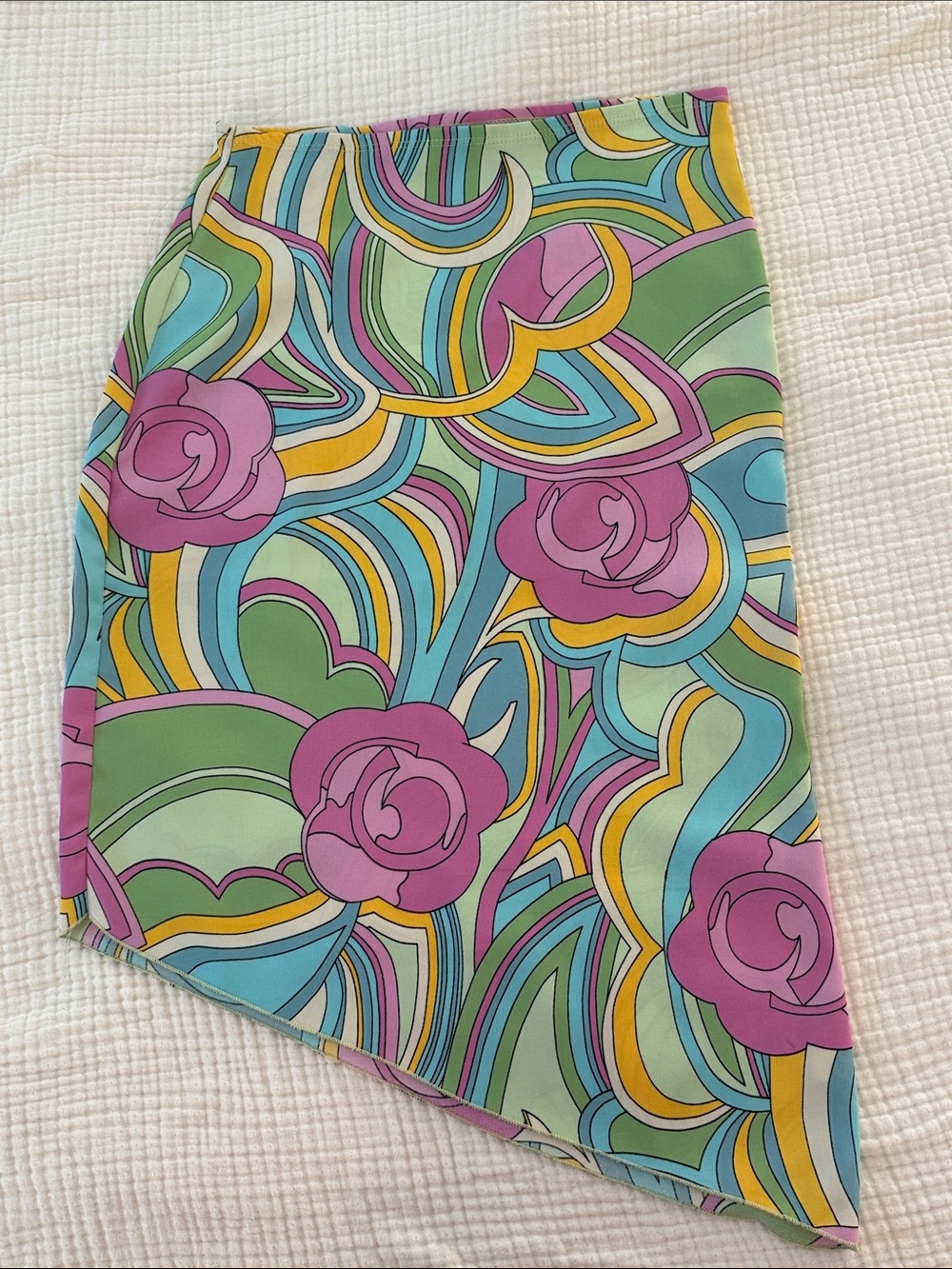 Rampage Pucci Vibes Asymmetric Skirt